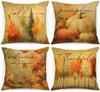 Unyqoos® 4er-Set Herbst-Kissenbezüge 40x40 cm – dekorative Produktbild-Vorschau 1