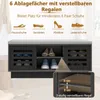 A shoe bench with storage compartments, featuring illustrations of different shoe types and text describing its features. Anteprima dell’immagine prodotto