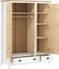 vidaXL Šatníková skriňa s 3 dverami Hill White 127x50x170 Náhľad obrázku produktu 2