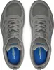 A top-down view of a pair of gray Skechers men's shoes. Anteprima dell’immagine prodotto
