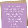Mr. & Mrs. Panda Klappkarte Spruch 43. Geburtstag Freude - Produktbild-Vorschau 1