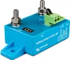 A close-up studio shot of a blue battery protector device. Podgląd zdjęcia produktu