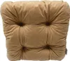 A close-up, front-facing view of a beige tufted cushion. Anteprima dell’immagine prodotto