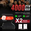 OUTIGO 12-Zoll Akku-Kettensäge mit 2*4Ah 21V akkus,700W Produktbild-Vorschau 3