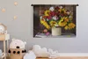 MuchoWow® Wandteppich Wandbehang Blumen - Farben - Produktbild-Vorschau 4