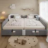 Merax čalouněná postel 90x200 cm pro děti, hydraulické Náhled obrázku produktu 3