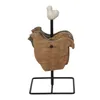 Clayre & Eef Untersetzer für Gläser Huhn 11x11x22 cm Braun Produktbild-Vorschau 3