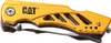 A closed CAT multitool knife with a gold-colored handle and silver-colored blade, shown from the side against a white background. Produktbild-Vorschau
