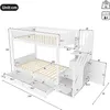 STILVORA Etagenbett 90x200 mit Schubladen und Produktbild-Vorschau 7