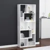 vidaXL Regál biely 67x24x161 cm odvodený výrobok z dreva Náhľad obrázku produktu 2