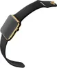 A smartwatch with a black band and gold casing is shown against a white background. Produktbild-Vorschau