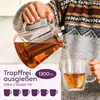 Teekanne Glas mit Edelstahl Siebeinsatz 1,3 L - Mit Produktbild-Vorschau 4