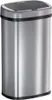 A silver sensor trash can with a black lid. Náhľad obrázku produktu