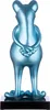 Casablanca by Gilde Dekofigur Skulptur Frosch Frog petrol Produktbild-Vorschau 3