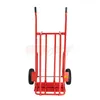 A red hand truck is shown from the front on a white background. Podgląd zdjęcia produktu