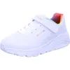 A single white sneaker with rainbow accents on a white background. Produktbild-Vorschau