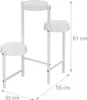 Portavasi Relaxdays, 3 ripiani, metallo e plastica, A x L x Anteprima dell’immagine prodotto 4