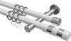Interdeco Gardinenstange / Vorhangstange Weiß / Chrom, Typ Produktbild-Vorschau 1