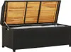 vidaXL Lavica s úložným priestorom 120 cm Poly Rattan Black Náhľad obrázku produktu 2