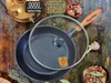 Gusseisenpfanne Ø28 cm 6 cm hoch mit Holzgriff & Glasdeckel Produktbild-Vorschau 2
