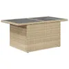 vidaXL 6-tlg. Garten-Sofagarnitur mit Kissen Beige Poly Produktbild-Vorschau 6