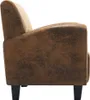 vidaXL Canapé fauteuil marron 70x69x72 cm imitation daim Voir les images du produit 4