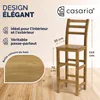 CASARIA® Set 4 Sgabelli Rustici in Legno con Schienale per Anteprima dell’immagine prodotto 11