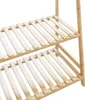 vidaXL Kledingrek met planken, 110x40x180 cm, bamboe Productafbeelding-voorbeeld 6