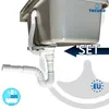 tecuro Ausgussbecken P55G, grau, mit Ablaufgarnitur und Produktbild-Vorschau 3