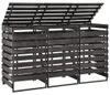 vidaXL Box na 3 koše 210x75x121 cm z masívneho borovicového Náhľad obrázku produktu 7