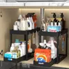 Dvojposchodový organizér do skrinky, rozťahovací regál pod Náhľad obrázku produktu 6