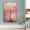 Leinwand Bilder 80x120 cm - Lebensbaum - Rosa - Gold - Produktbild-Vorschau 4
