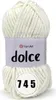 A ball of cream-colored yarn with a label. Náhľad obrázku produktu