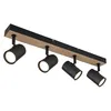 Deckenleuchte, Spotstrahler, Metall, Holzoptik, L 55,5 cm Produktbild-Vorschau 1