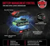 Diagram of a battery pack showing its internal components and features. Produktbild-Vorschau