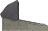 vidaXL Sonnenliege mit Faltdach Grau 200x114x128 cm Poly Produktbild-Vorschau 4
