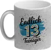 Offiziell Teenager endlich 13 Glitzer-Kaffeebecher Produktbild-Vorschau 2