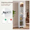 Hochschrank mit LED und Glastür, schmaler Badschrank 170cm, Produktbild-Vorschau 3