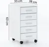 Finebuy – szafka na kółkach Sonoma 33 x 63 x 38 cm, Podgląd zdjęcia produktu 5
