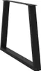 Möbel Esstisch Beine V-Form 2 Stück Schwarz 90x(72-73,3) cm Produktbild-Vorschau 4