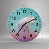 Wanduhr - Rund - Glasuhr - Modern Grafik Blume - 30x30cm - Produktbild-Vorschau 3