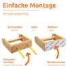 ECENCE Toilettenpapierhalter Holz Bambus Wandmontage ohne Produktbild-Vorschau 5