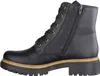 A black leather boot shown from the side. Voir les images du produit