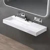 doporro Waschbecken Mineralguss matt weiß 120x46x11cm, Produktbild-Vorschau 1