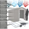 HATTORO S200 Gerätehaus Metall Gartenhaus Metallgartenhaus Produktbild-Vorschau 2
