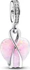 PANDORA Charm Anhänger Mum Heart aus 925er Silber, Opal Produktbild-Vorschau 1