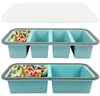 2St Silikon Gefrierform mit Deckel, BPA-frei Suppenwürfel Produktbild-Vorschau 1
