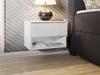 Table de chevet suspendue BANDON – blanc / blanc brillant Voir les images du produit 1