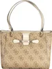 Beige Damenschultertasche mit Fächern und Kontrastdetails. Produktbild-Vorschau 6