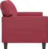 vidaXL 2-Sitzer-Sofa Weinrot 140 cm Kunstleder Produktbild-Vorschau 5